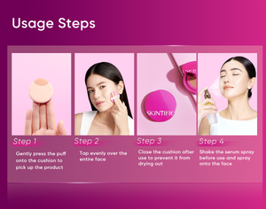 Pink Cushion & Serum Spray Makeup Set