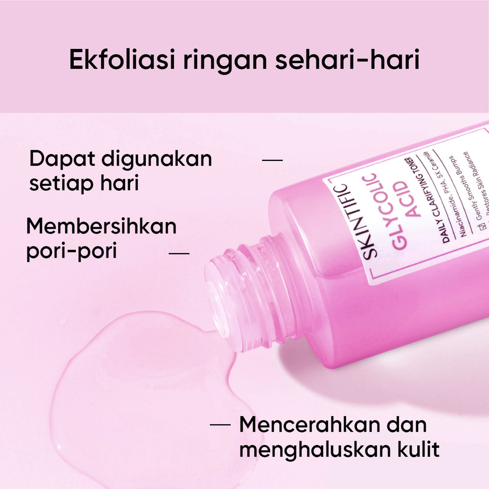 Glycolic Acid Exfoliating Daily Clarifying Toner AHA PHA